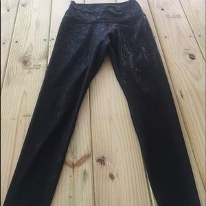 Scorpio black snake skin leggings